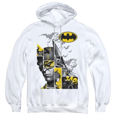 Batman Mens Long Live Hoodie (White)