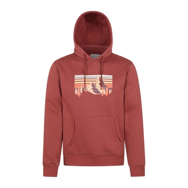 Mountain Warehouse Mens Mountain Scene Hoodie (Rust)