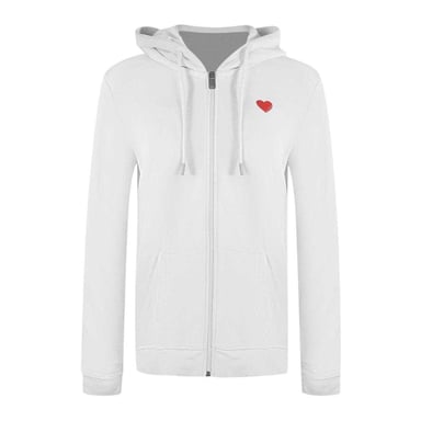 Love Moschino Womens/Ladies Love Small Logo Full Zip Hoodie (White)
