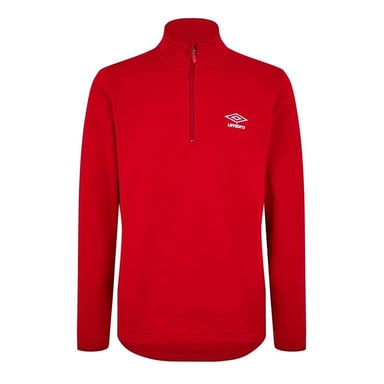 Umbro Mens Club Essential Quarter Zip Regular Sweatshirt (Vermillion)