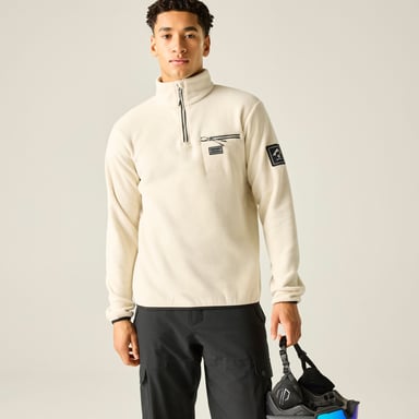 Dare 2B Mens Affinity Mountain Fleece Top (Almond Milk)