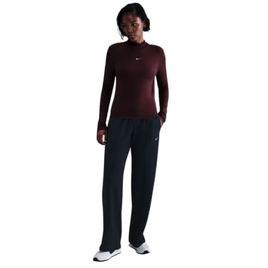 Nike Womens/Ladies Logo Mock Neck Track Top (Burgundy)