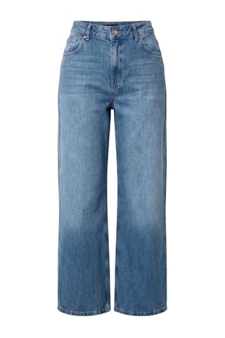 TRENDYOLMİLLA Women's Blue Plain Wide Leg Normal waist Jeans