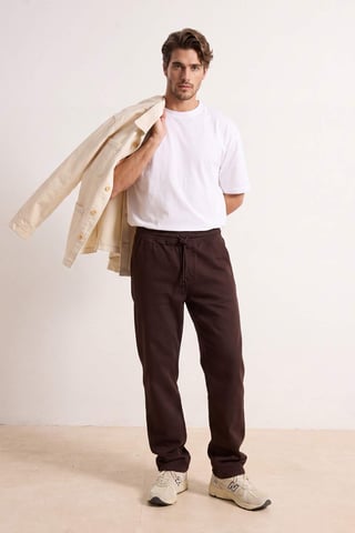 TRENDYOL MAN Men's Brown Plain Regular fit Normal waist Jeans