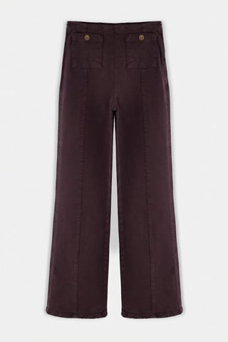 TRENDYOLMİLLA Women's Brown Plain Wide Leg High Waist Jeans