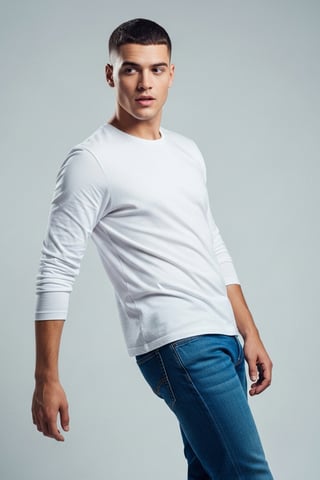 TRENDYOL MAN Men's White Plain Long Regular fit T-Shirts