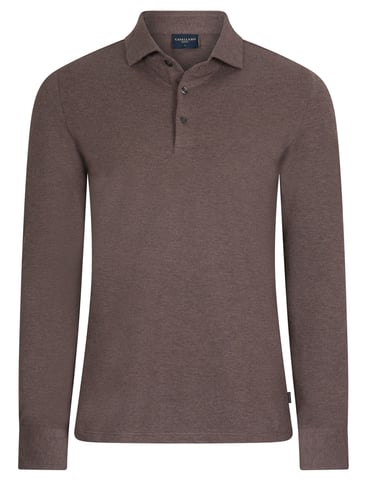 Cavallaro Polo Shirt Brown Cotton Mélange