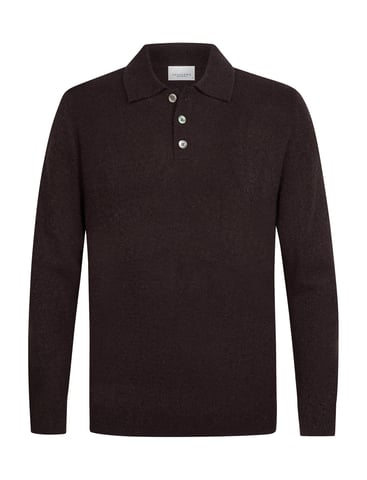 Trui Profuomo aubergine gebreid
