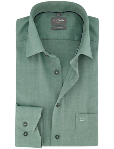 OLYMP Green Iron-Free Shirt