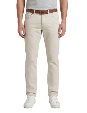 Gardeur beige plain 5-pocket trousers