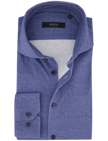 Desoto Blue Jersey Herringbone Shirt