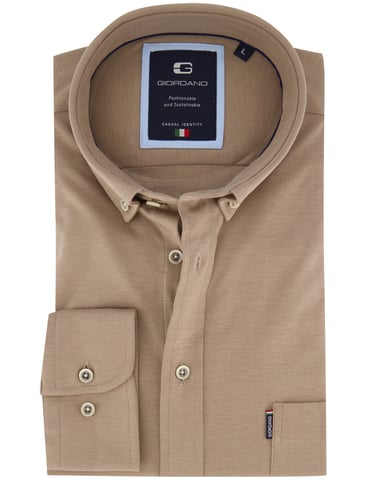 Giordano camel jersey shirt