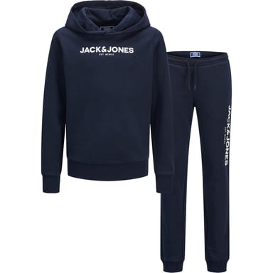 Jack And Jones Childrens/Kids Lettering Hooded Long-Sleeved Tracksuit (Navy Blazer)