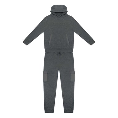Firetrap Boys Fleece Hoodie And Joggers Set (Charcoal)