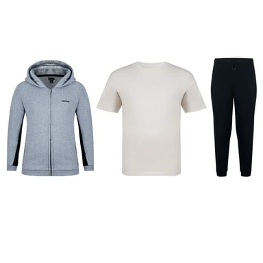 Firetrap Boys Logo Tracksuit Set (Pack of 3) (Black/Grey Marl)