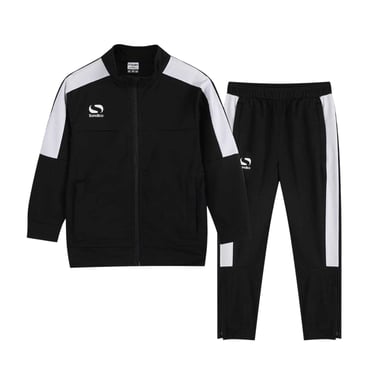 Sondico Boys Strike Logo Tracksuit Set (Black/White)
