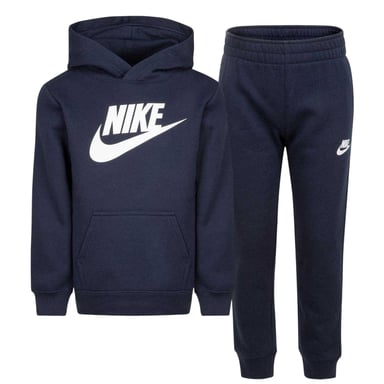 Nike Boys Logo Fleece Long-Sleeved Tracksuit Set (Navy)