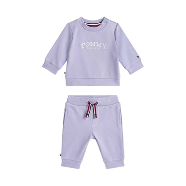 Tommy Hilfiger Childrens/Kids Lettering Sweatshirt & Jogging Bottoms Set (Dusk)