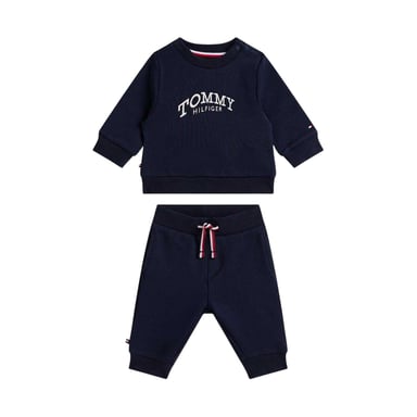 Tommy Hilfiger Childrens/Kids Lettering Sweatshirt & Jogging Bottoms Set (Navy)