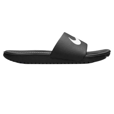 Nike Childrens/Kids Kawa Single Strap Flat Slides (All Black)