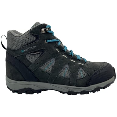 Karrimor Childrens/Kids Mount Leather Walking Shoes (Grey/Teal)