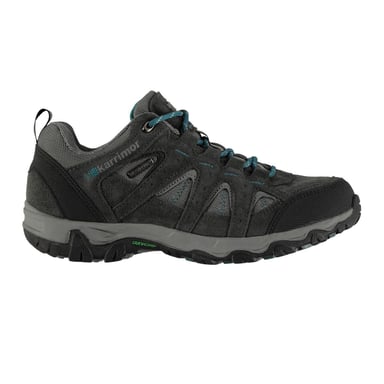 Karrimor Childrens/Kids Mount Leather Waterproof Walking Shoes (Grey/Teal)