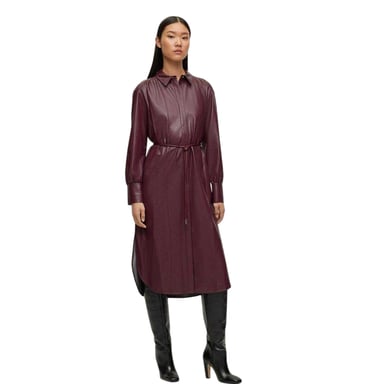 Boss Womens/Ladies Dibanora Collared Midi Shirt Dress (Red)