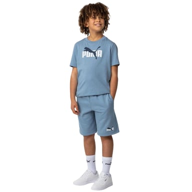 Puma Boys Fleece Logo Regular Shorts (Blue)