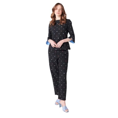 Biba Womens/Ladies Polka Dot Trousers (Black Print)