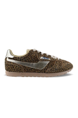 Autry Windspin Leopard Low Sneakers Brown