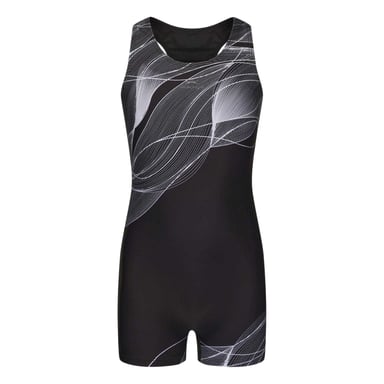 Zoggs Girls Xtra Life One Piece Swimsuit (Black/Grey)