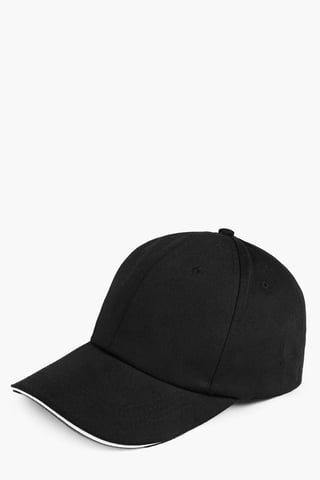 Zwarte effen baseballpet