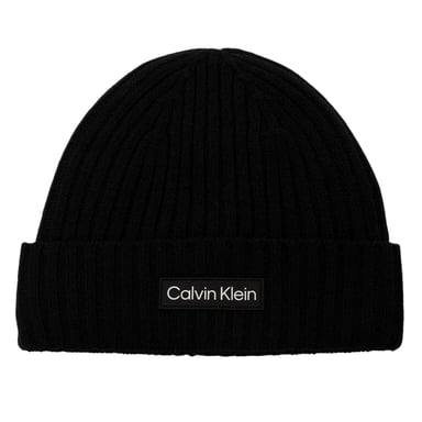 Calvin Klein Ribbed Golf Beanie (Black)