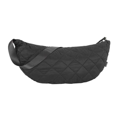 Firetrap Crescent Shaped Quilted Crossbody Bag (Black)
