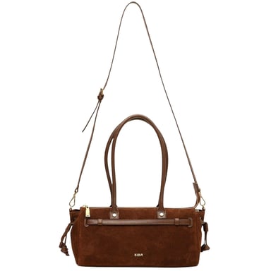 Biba Baguette Leather Shoulder Bag (Chocolate)