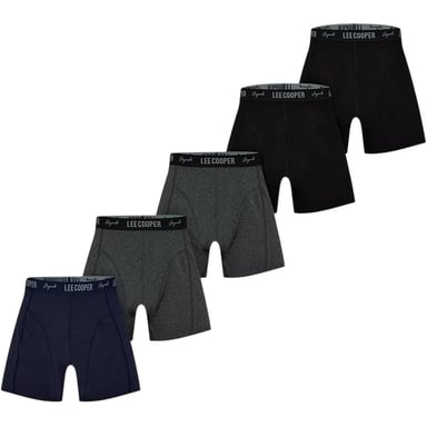 Lee Cooper Mens Boxer Briefs (Pack of 5) (Black/Navy/Grey Marl)