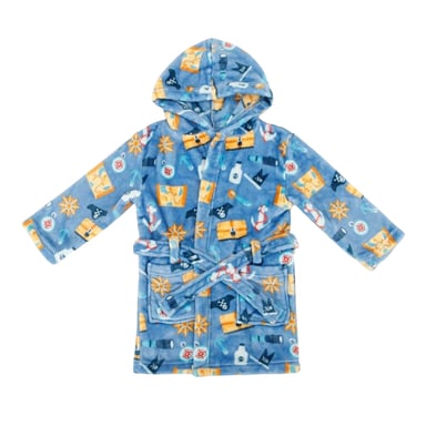 Star Baby Boys Pirate Fleece Hooded Robe (Multicoloured)