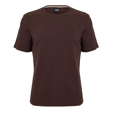 Boss Mens Waffle Knit Structured Pyjama Top (Brown)