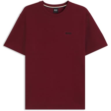 Boss Mens Waffle Knit Structured Pyjama Top (Dark Red)