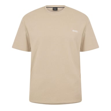 Boss Mens Waffle Knit Structured Pyjama Top (Beige)