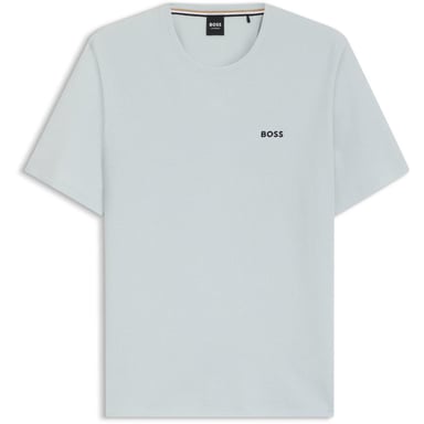 Boss Mens Waffle Knit Structured Pyjama Top (Light Blue)