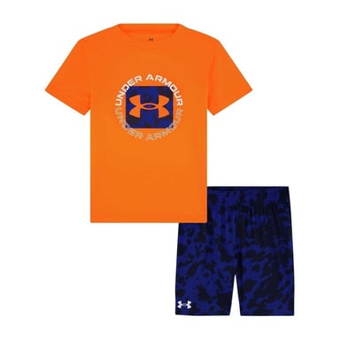 Under Armour Childrens/Kids Heather T-Shirt & Shorts Set (Blaze Orange)