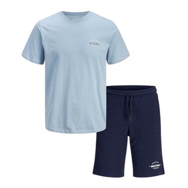 Jack And Jones Childrens/Kids Logo T-Shirt & Shorts Set (Navy/Blue)