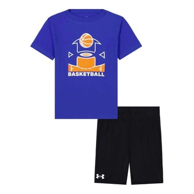 Under Armour Childrens/Kids Heather T-Shirt & Shorts Set (Team Royal Blue)