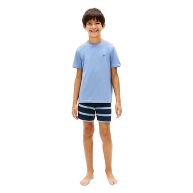 Tommy Hilfiger Childrens/Kids Essential Striped Short Pyjama Set (Blue)