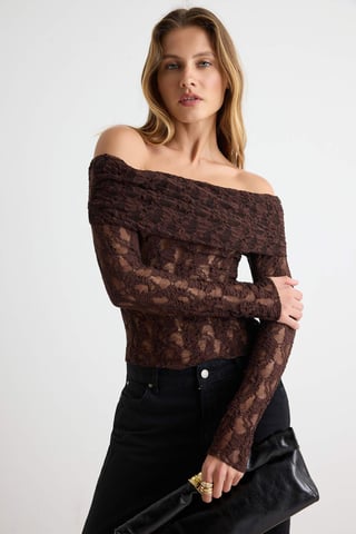TRENDYOLMİLLA Women's Brown Plain Long Fitted Blouses