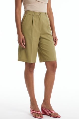 Tailored shorts met hoge taille en wijde pijpen