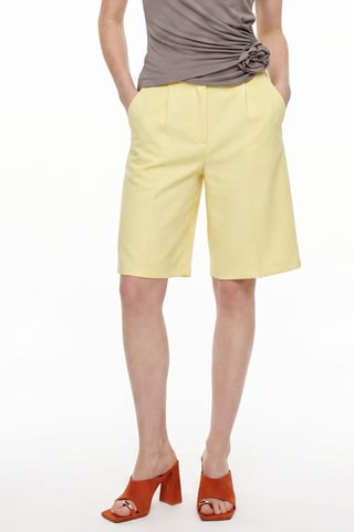 Tailored shorts met hoge taille en wijde pijpen