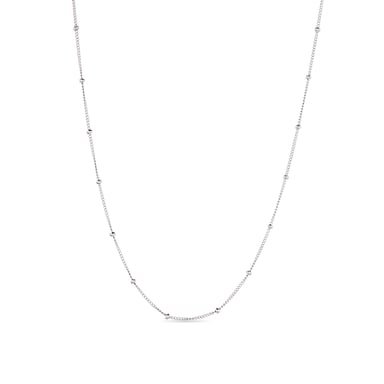 42cm Luxenter chain in 925 sterling silver finished in rhodium - Amdi