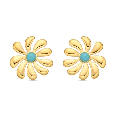 Luxenter Earrings in Turquoise finished in 18k yellow gold - Isum